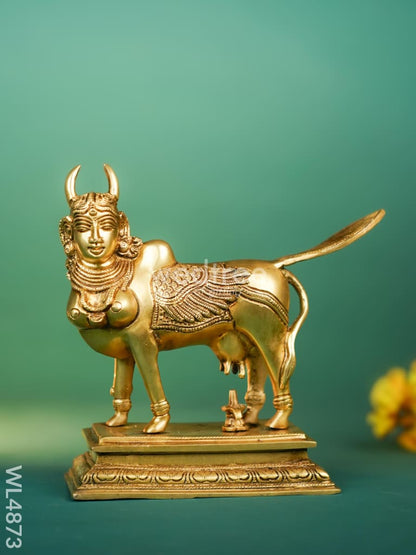 Brass Kamadhenu Idol - 9 inch - WL4873