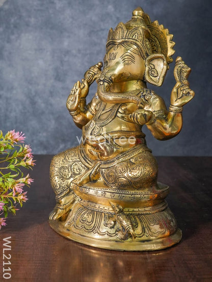 Brass Kamalasana Ganesha - WL2110