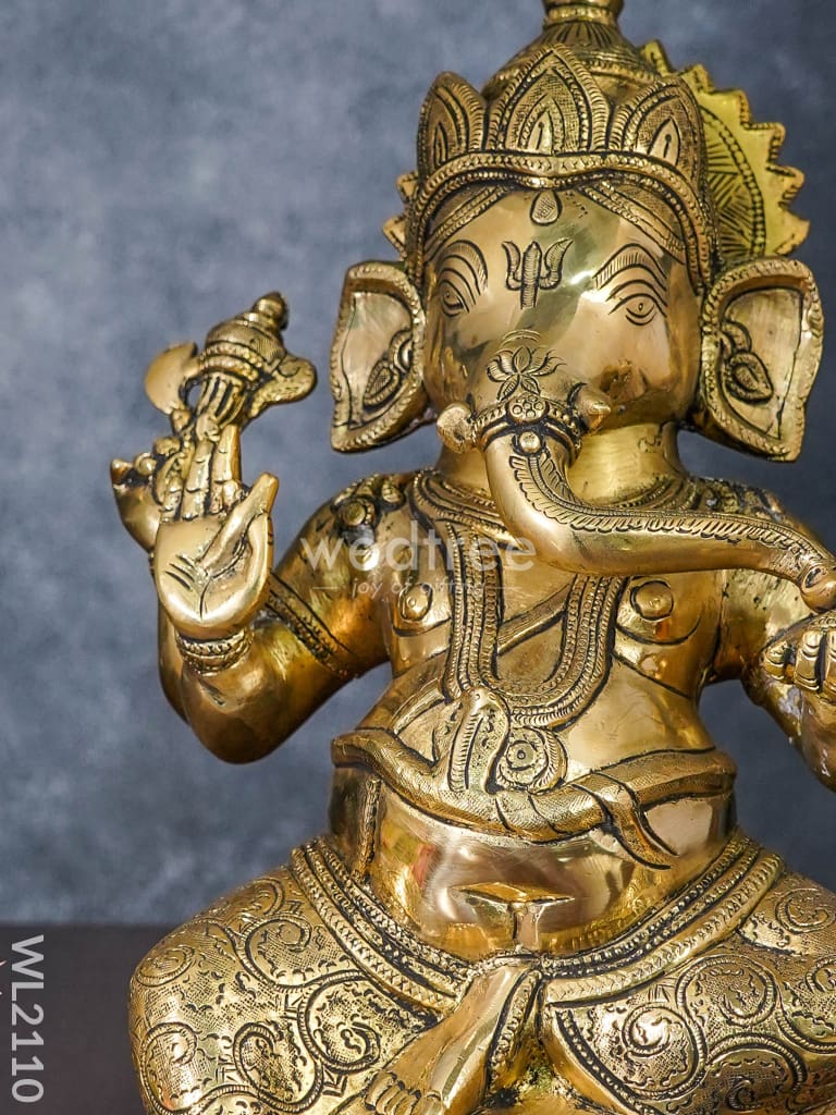 Brass Kamalasana Ganesha - WL2110