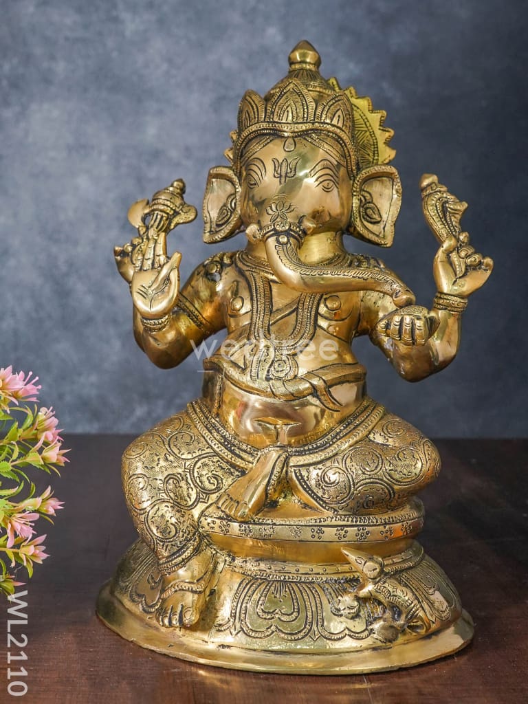Brass Kamalasana Ganesha - WL2110