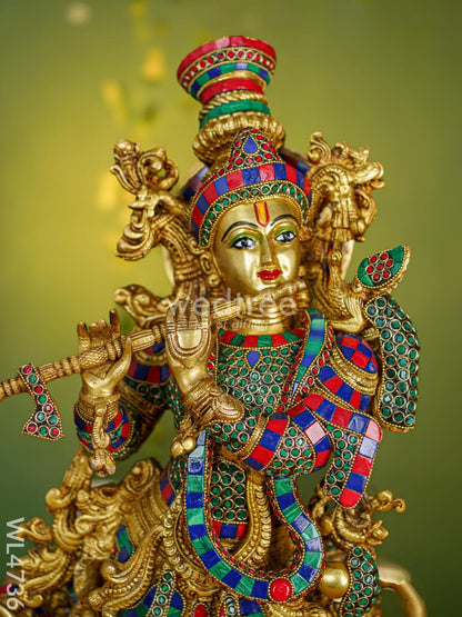 Brass Krishna Idol - 26 inch - WL4736