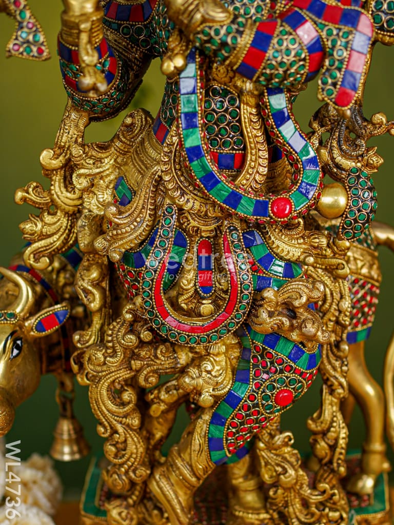 Brass Krishna Idol - 26 inch - WL4736
