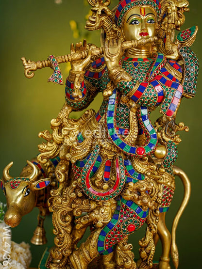 Brass Krishna Idol - 26 inch - WL4736