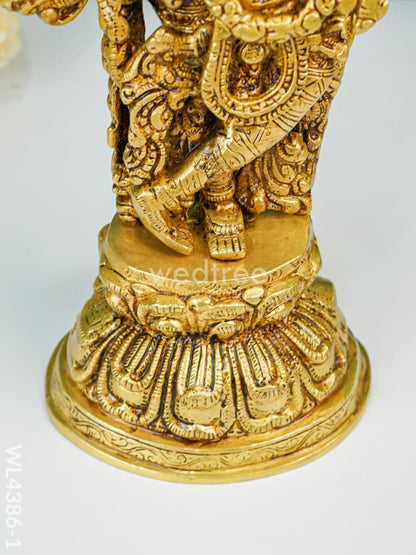 Brass Krishna Radha Figurines - Set of 2 - WL4386-1