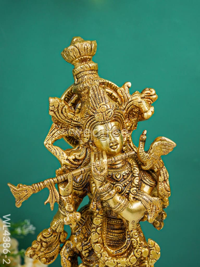 Brass Krishna Radha Figurines - Set of 2 - WL4386-2