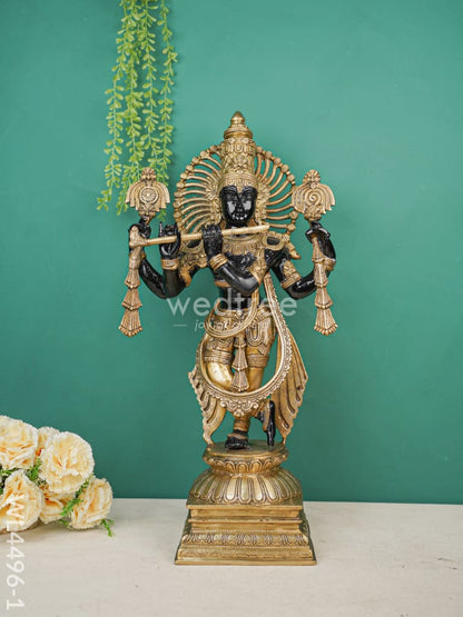 Brass Krishna with Shank Chakra - WL4496