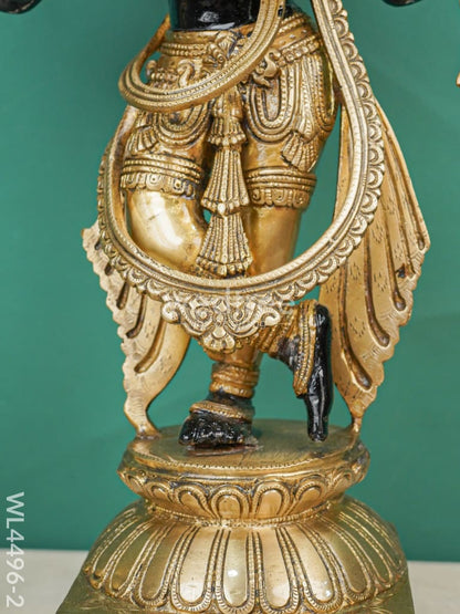 Brass Krishna with Shank Chakra - WL4496