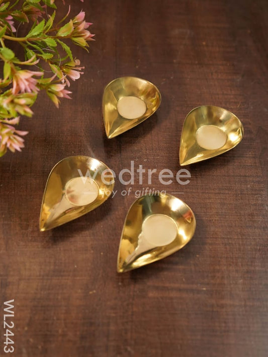 Brass Kuber Diya ( Set of 4 ) - WL2443