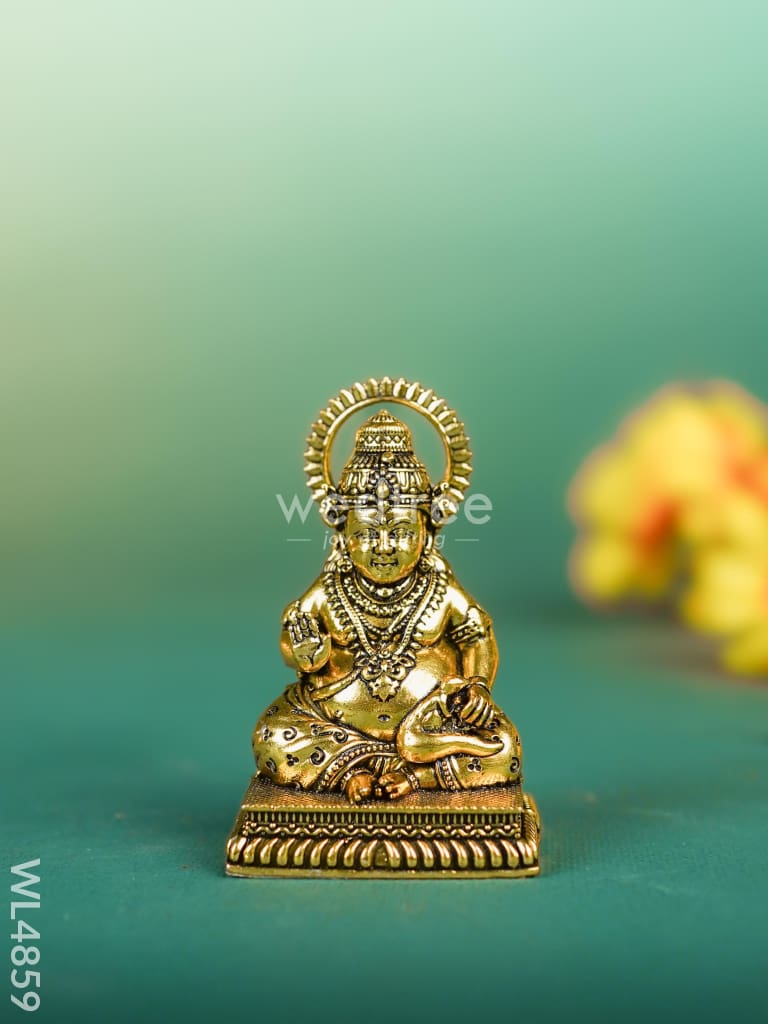 Brass Kubera Idol - 3 inch - WL4859