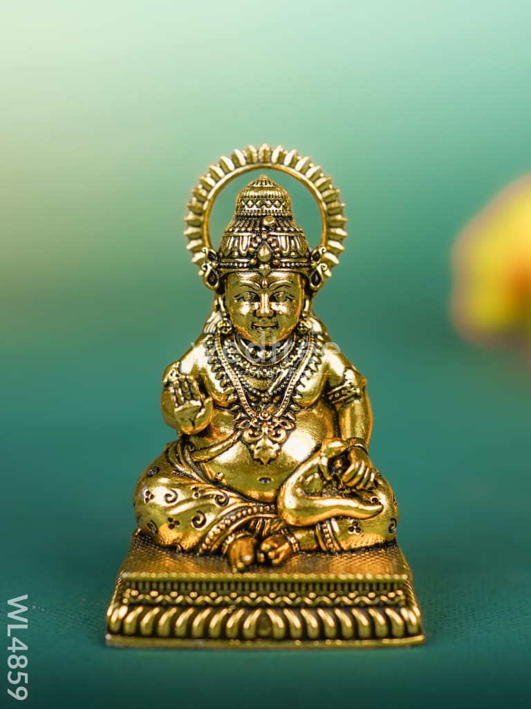 Brass Kubera Idol - 3 inch - WL4859