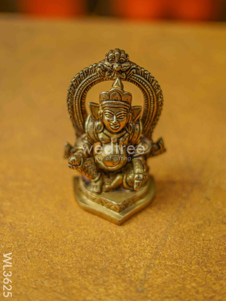 Brass Kubera with Frame - WL3625