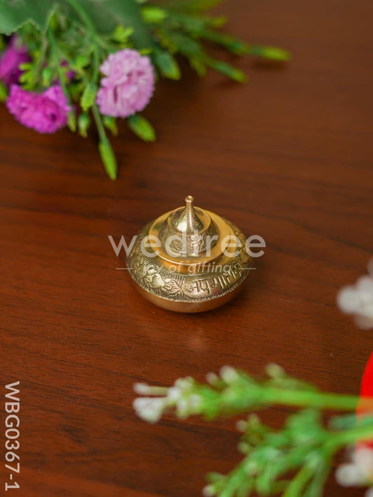 Brass KumKum Box - WBG0367