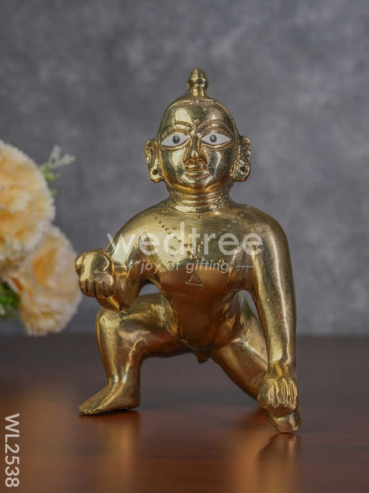 Brass Laddu Gopal 6.5 inch - WL2538
