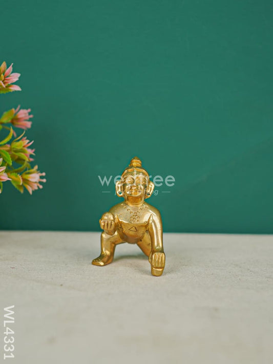 Brass Laddu Gopal Figurines - 3 inch - WL4331