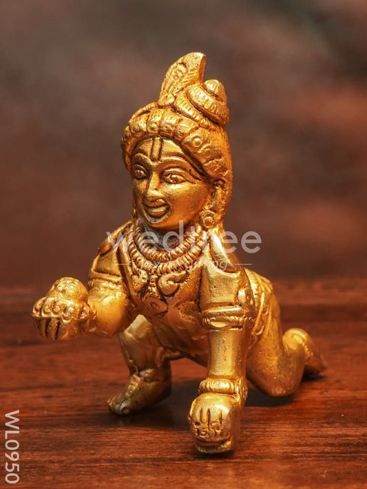 Brass Laddu Gopal Medium Size - WL0950