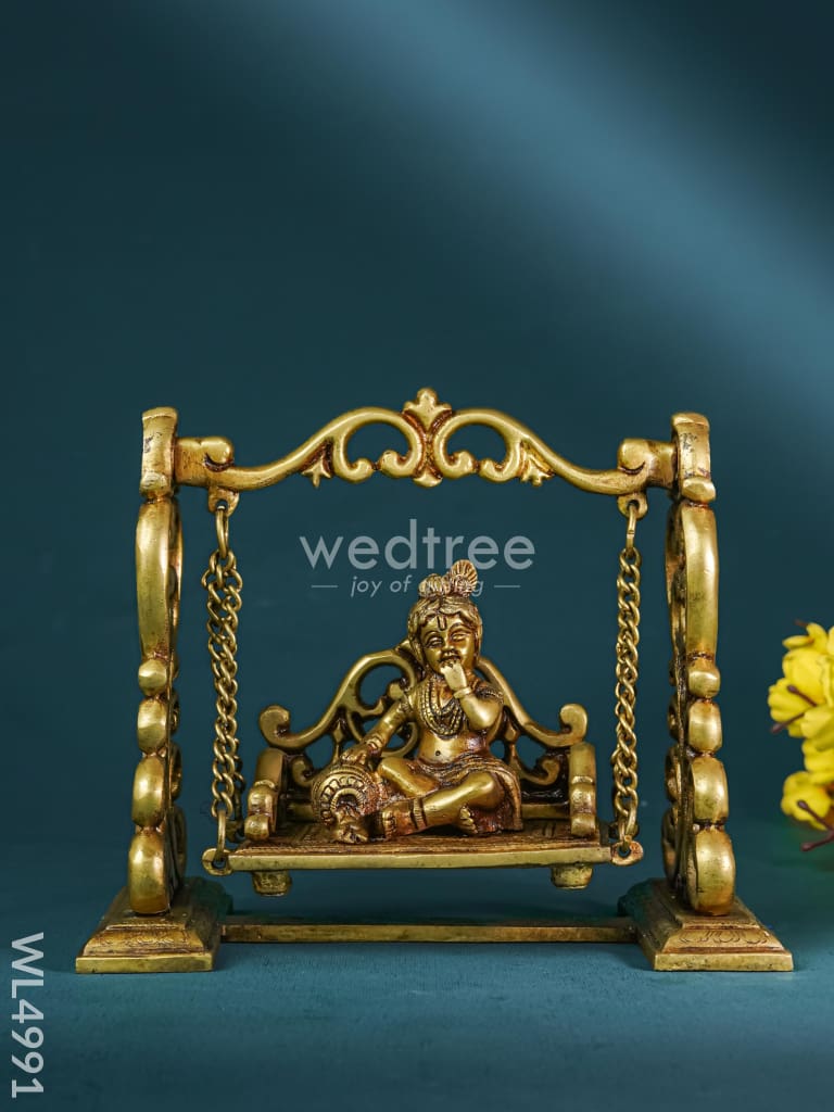 Brass Laddu Gopal on Jhoola - WL4991