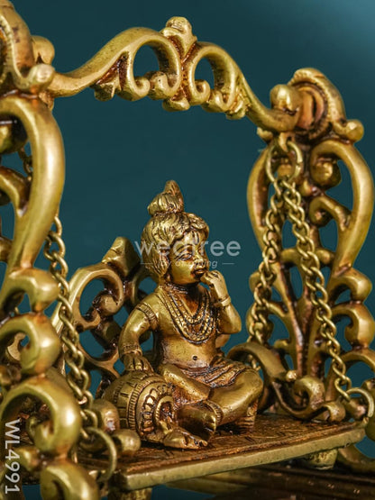 Brass Laddu Gopal on Jhoola - WL4991