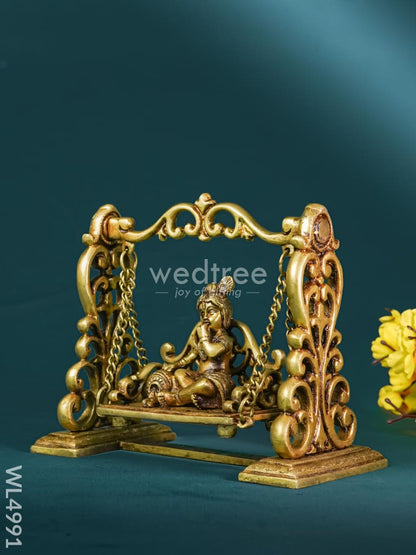 Brass Laddu Gopal on Jhoola - WL4991