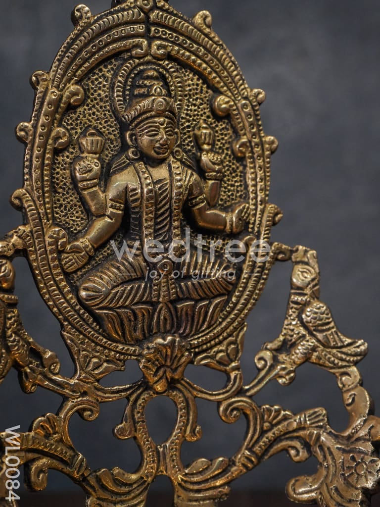 Brass Lakshmi Diya (Black antique finish) - WL0084