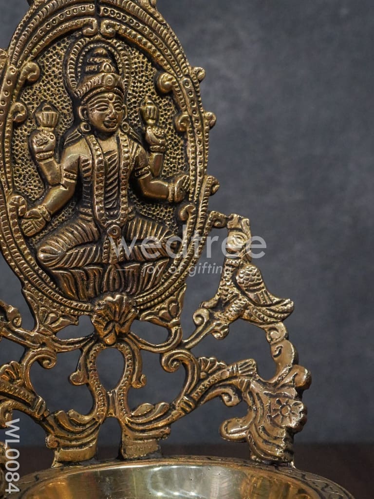 Brass Lakshmi Diya (Black antique finish) - WL0084