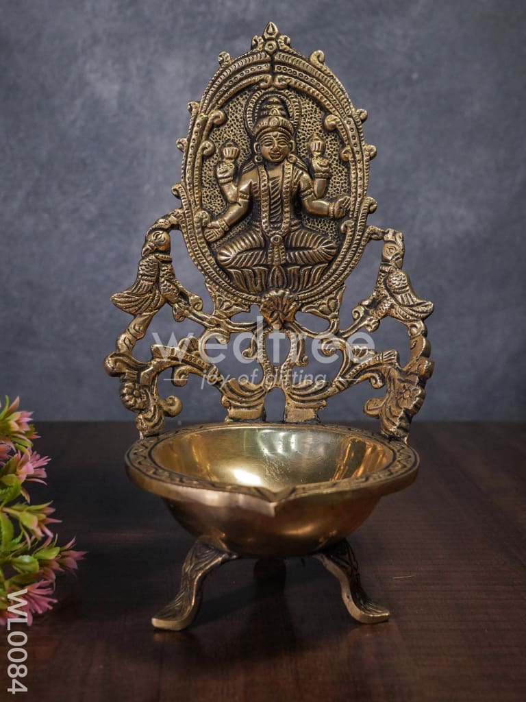 Brass Lakshmi Diya (Black antique finish) - WL0084