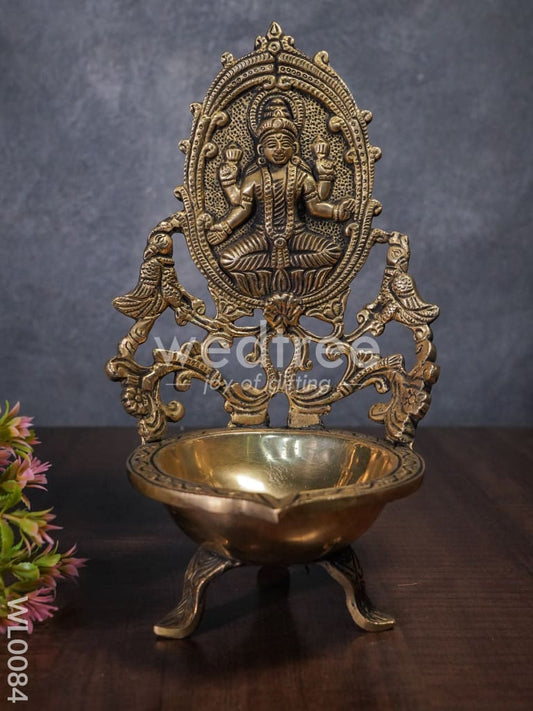 Brass Lakshmi Diya (Black antique finish) - WL0084