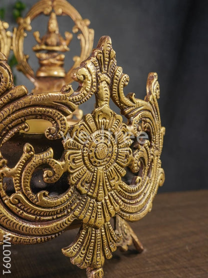 Brass Lakshmi-Ganesh-Saraswathi Urli - WL0091