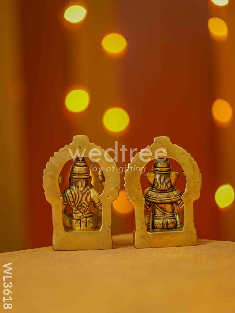 Brass Lakshmi Ganesha Idol - WL3618