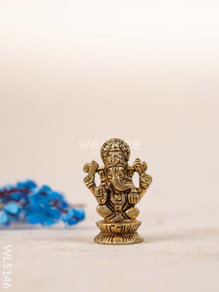 Brass Lakshmi Ganesha Idol - WL5146