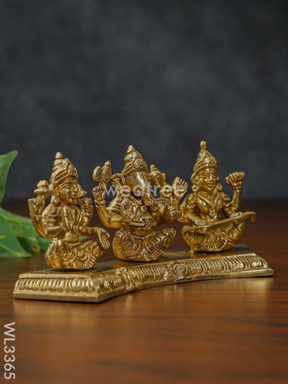 Brass Lakshmi Ganesha Saraswathi - WL3365