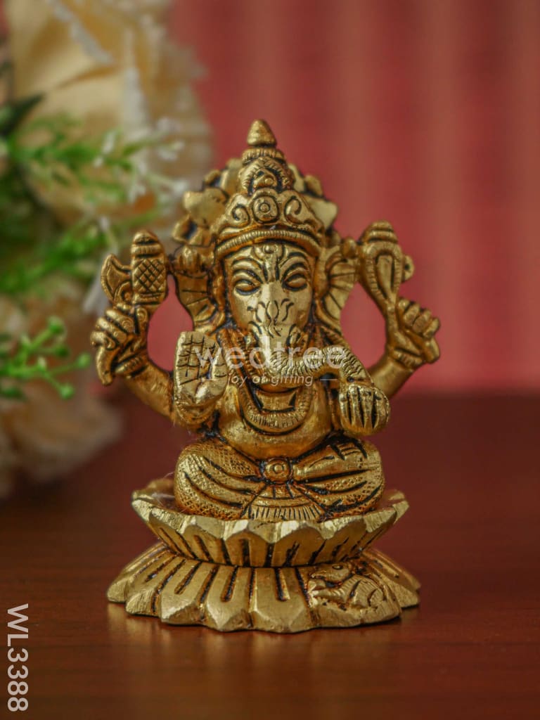 Brass Lakshmi Ganesha Saraswthi Idols - WL3388
