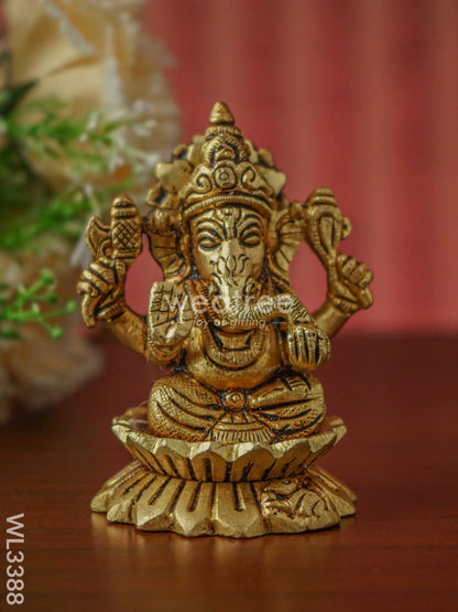 Brass Lakshmi Ganesha Saraswthi Idols - WL3388