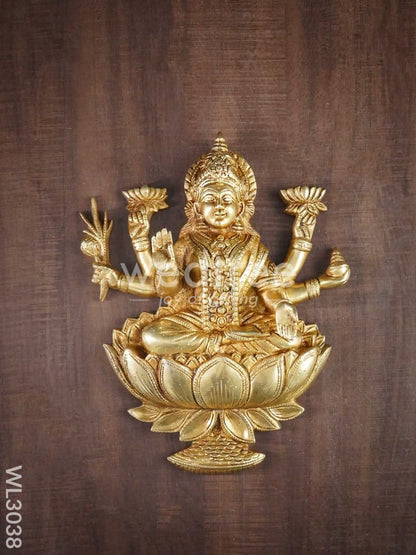 Brass Lakshmi Ganesha Wall Hanging - Set of 2 - WL3038