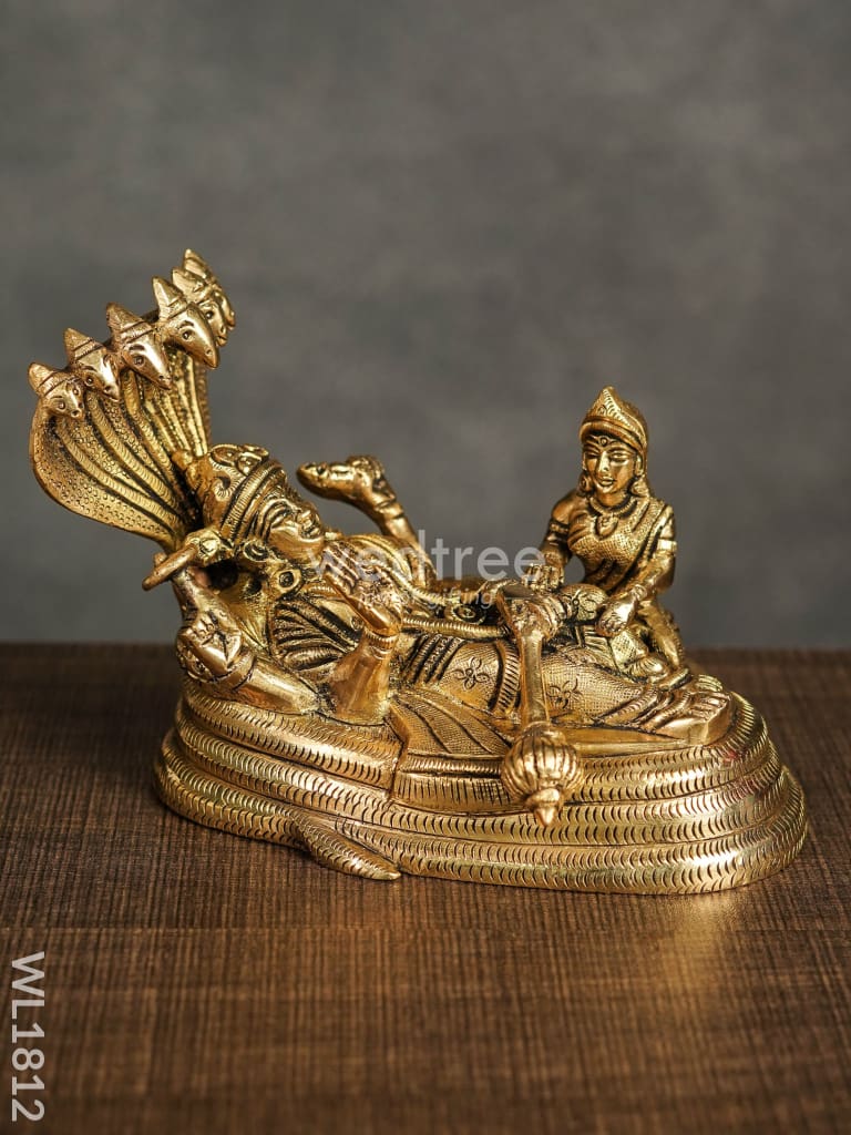 Brass Lakshmi-Narayan on Sheshnaag - WL1812