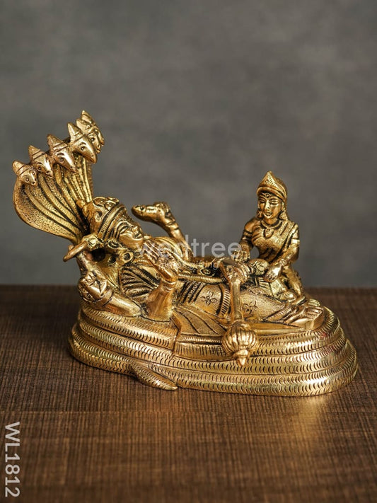 Brass Lakshmi-Narayan on Sheshnaag - WL1812