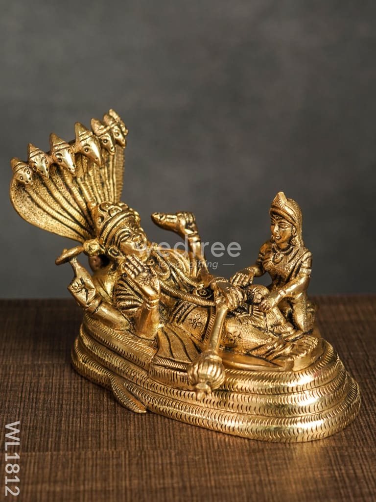 Brass Lakshmi-Narayan on Sheshnaag - WL1812
