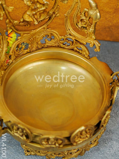 Brass Lakshmi Urli with Ashtalakshmi - WL4100