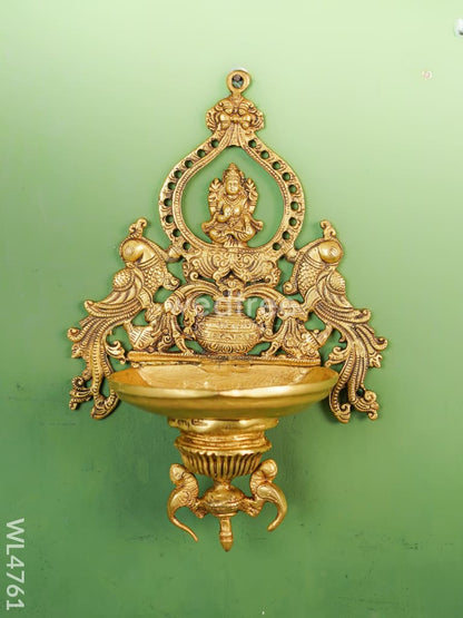 Brass Lakshmi Wall Hanging - 14 inch - WL4761