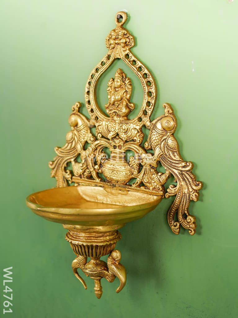 Brass Lakshmi Wall Hanging - 14 inch - WL4761