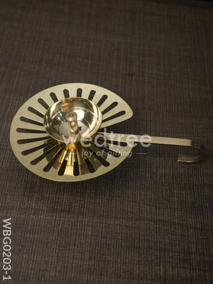 Brass Lotus Leaf Shaped Diya - WBG0203
