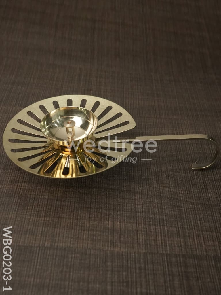 Brass Lotus Leaf Shaped Diya - WBG0203