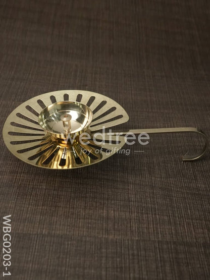 Brass Lotus Leaf Shaped Diya - WBG0203