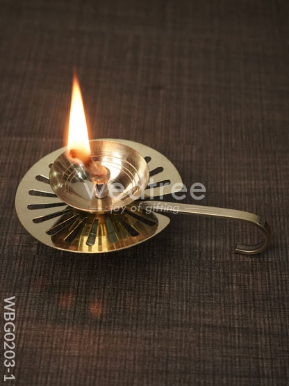 Brass Lotus Leaf Shaped Diya - WBG0203