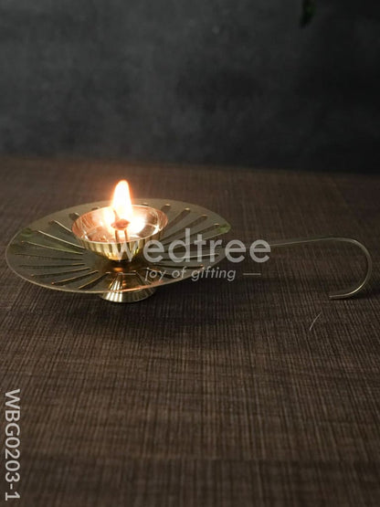Brass Lotus Leaf Shaped Diya - WBG0203