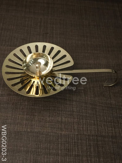 Brass Lotus Leaf Shaped Diya - WBG0203