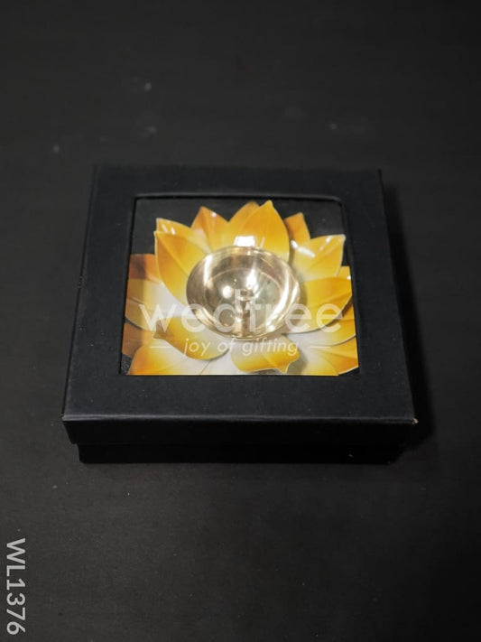 Brass Lotus Shaped Diya - WL1376