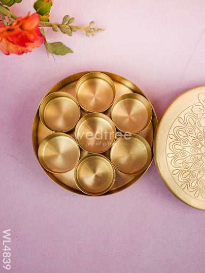 Brass Masala Dibbi - 5 inch - WL4839