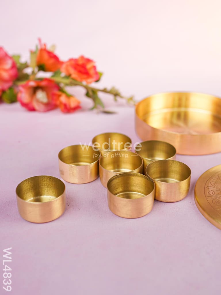 Brass Masala Dibbi - 5 inch - WL4839