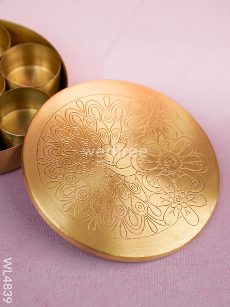 Brass Masala Dibbi - 5 inch - WL4839