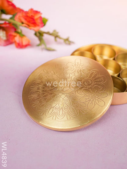 Brass Masala Dibbi - 5 inch - WL4839